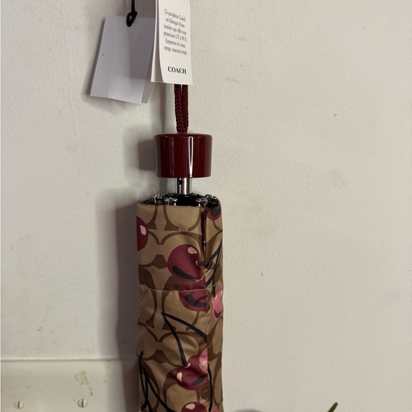 NWT Coach Mini Umbrella - Signature Cherry Print - Picture 6 of 9